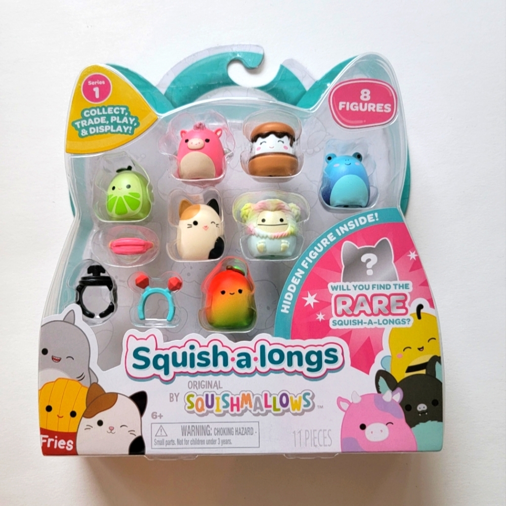 New! Squish-a-longs Squishmallows rings and mini characters